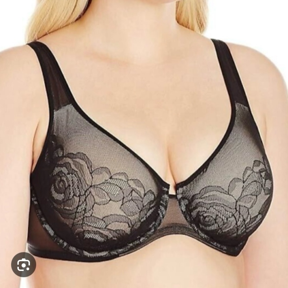 New Wacoal Stark Beauty Black Bra Size 32D